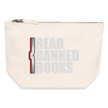 Read Banned Books Verbotene Bücher Lesen Freiheit - Canvas Zip Pouch 12 x 13 cm - nature - Front