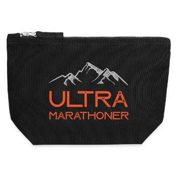 Ultra Marathoner - Canvas Reißverschluss-Täschchen (12 x 13 cm) - Schwarz - Vorne