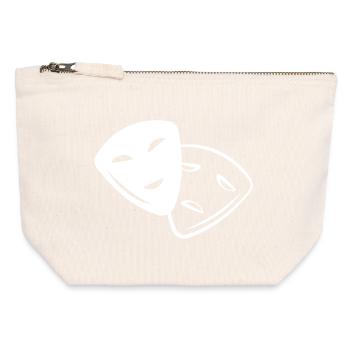 Mask Laughing CryIng Feelings Comedy Tragedy - Canvas Zip Pouch 12 x 13 cm - nature - Front