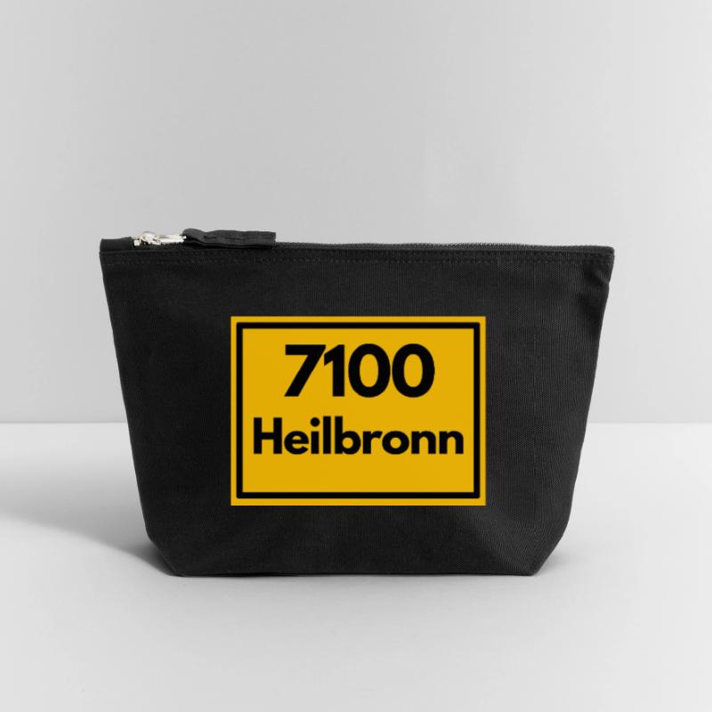 OLD POSTCODE POSTCODE RETRO 7100 HEILBRONN KILIAN Canvas Zip Pouch 12 x 13 cm