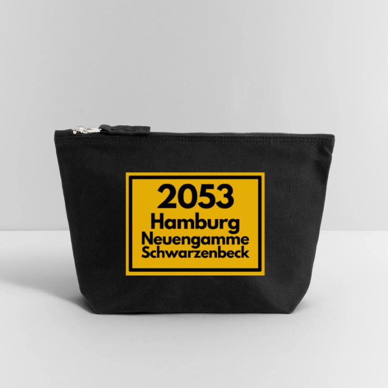 OLD POSTCODE POSTCODE 2053 HAMBURG NEUENGAMME ELBE Canvas Zip Pouch 12 x 13 cm