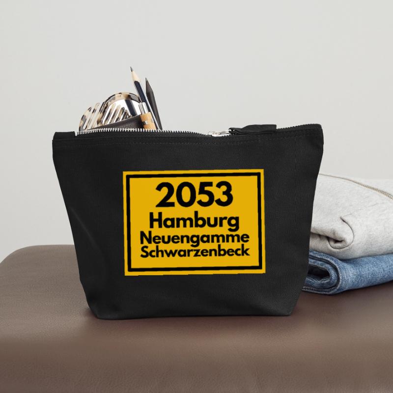 OLD POSTCODE POSTCODE 2053 HAMBURG NEUENGAMME ELBE Canvas Zip Pouch 12 x 13 cm