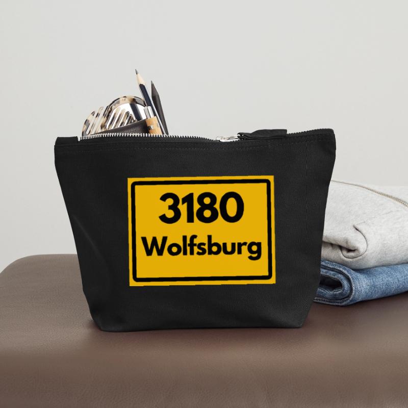 OLD POSTCODE POSTCODE RETRO 3180 WOLFSBURG Canvas Zip Pouch 12 x 13 cm
