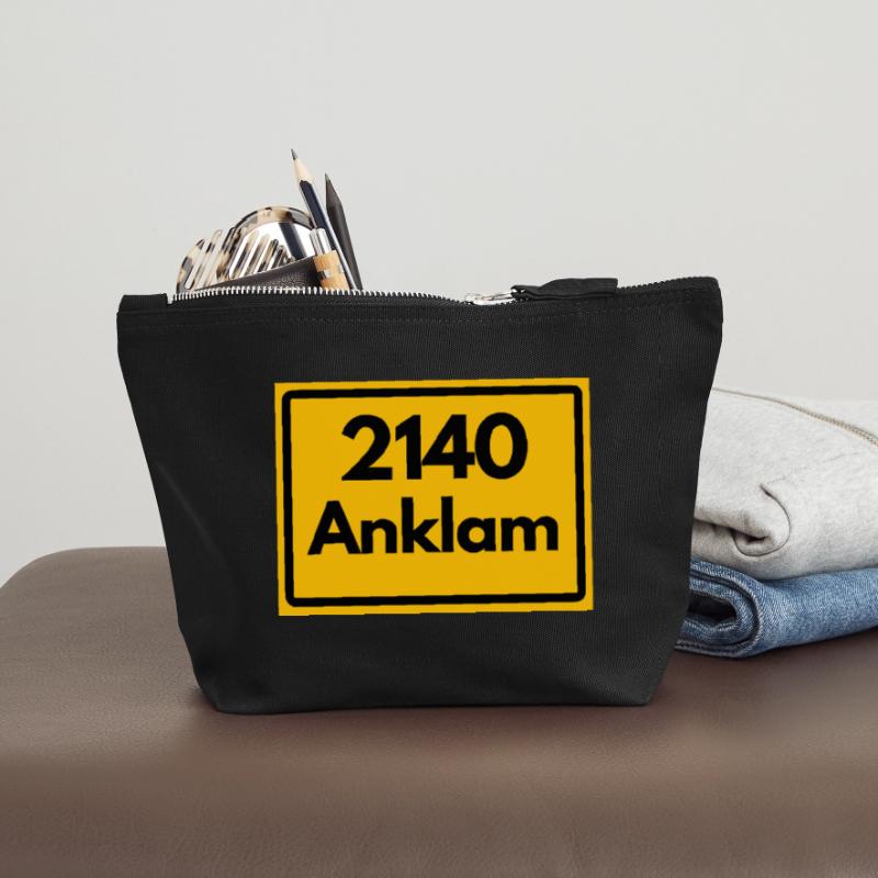 OLD POSTCODE POSTCODE RETRO 2140 ANKLAM HEIMAT Canvas Zip Pouch 12 x 13 cm