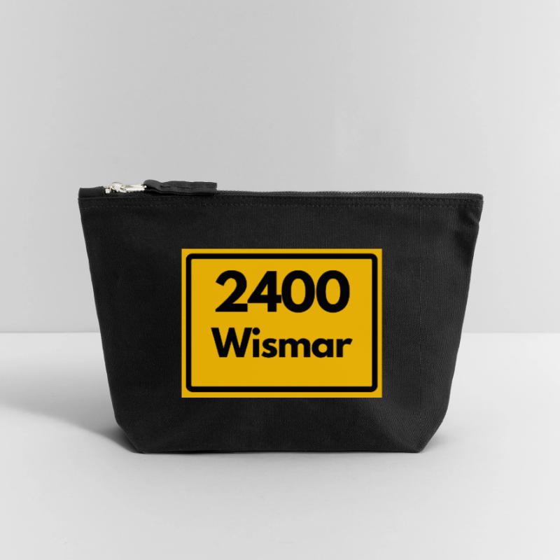OLD POSTCODE POSTCODE RETRO 2400 WISMAR HEIMAT Canvas Zip Pouch 12 x 13 cm