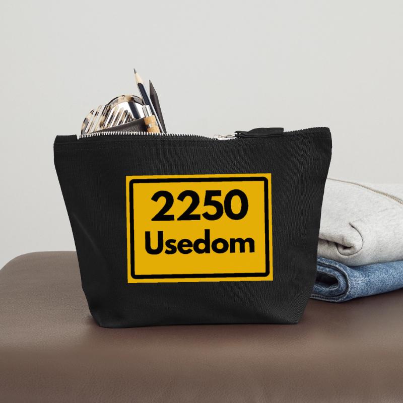 OLD POSTCODE POSTCODE RETRO 2250 USEDOM HEIMAT Canvas Zip Pouch 12 x 13 cm