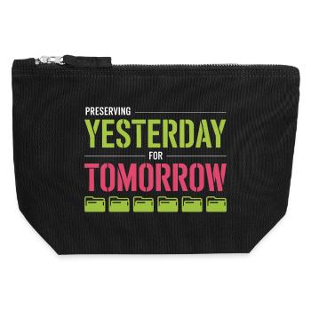 Preserving Yesterday for Tomorrow - Canvas Zip Pouch 12 x 13 cm - black - Front