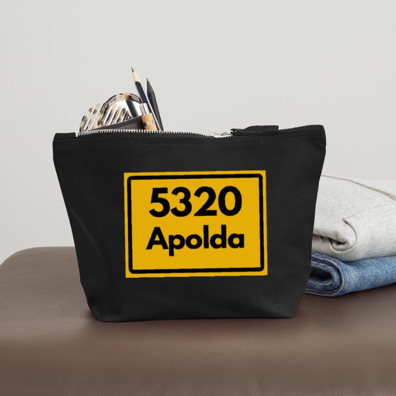 OLD POSTCODE ZIP CODE 5320 Apolda Glockenstadt Canvas Zip Pouch 12 x 13 cm