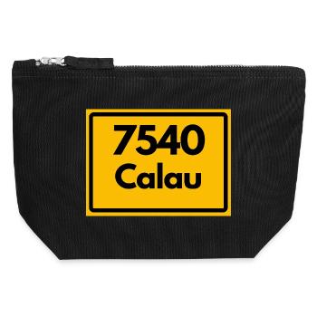 ALTE POSTLEITZAHL PLZ RETRO 7540 CALAU - Canvas Reißverschluss-Täschchen (12 x 13 cm) - Schwarz - Vorne