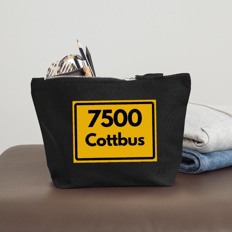 OLD POSTCODE POSTCODE RETRO 7500 COTTBUS Canvas Zip Pouch 12 x 13 cm