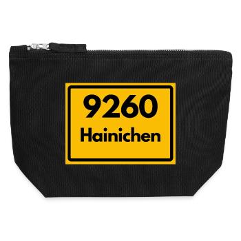 ANCIEN CODE POSTAL 9260 SAXE CODE POSTAL DE HAINICHEN - Pochette zippée en toile 12 x 13 cm - noir - Devant