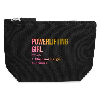 Powerlifting - Canvas Zip Pouch 12 x 13 cm - black - Front