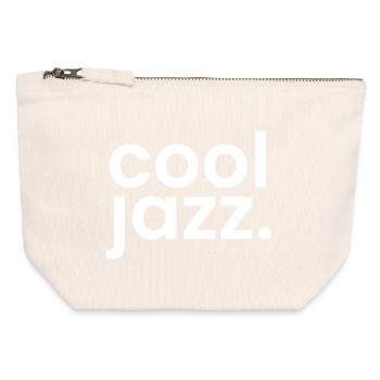 Coole Jazz Monochrome Typografie - Canvas Reißverschluss-Täschchen (12 x 13 cm) - Naturweiß - Vorne