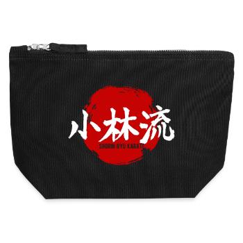 Karate Shorin Ryu Arts Martiaux - Pochette zippée en toile 12 x 13 cm - noir - Devant