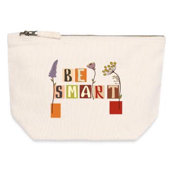 Be Smart - Canvas Zip Pouch 12 x 13 cm - nature - Front