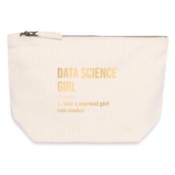 Science des données - Pochette zippée en toile 12 x 13 cm - blanc naturel - Devant