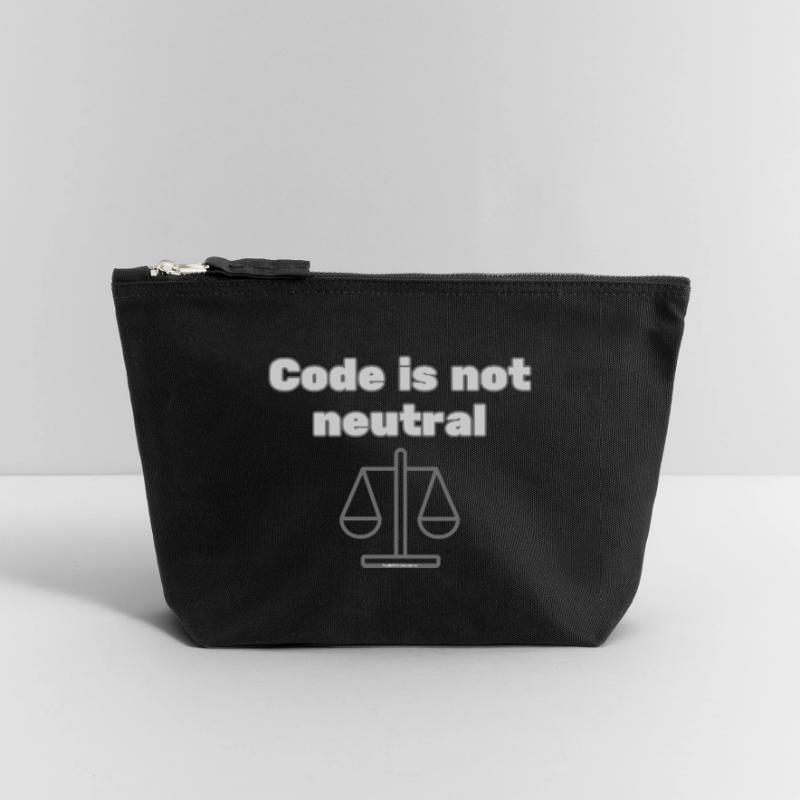 Code Is Not Neutral - Ethical Coder Statement Canvas Reißverschluss-Täschchen (12 x 13 cm)