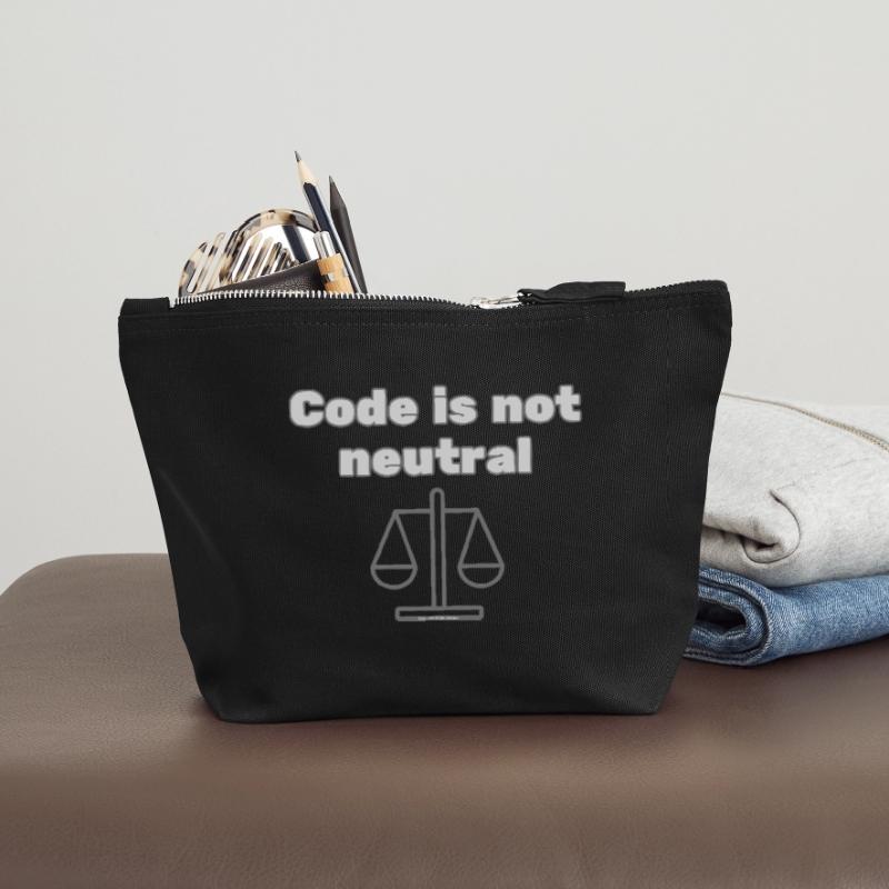 Code Is Not Neutral - Ethical Coder Statement Canvas Reißverschluss-Täschchen (12 x 13 cm)