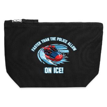Faster than the police allow - Canvas Zip Pouch 12 x 13 cm - black - Front