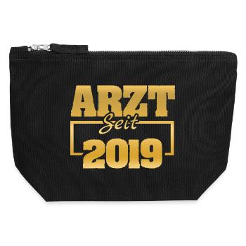 2019 - Pochette zippée en toile 12 x 13 cm - noir - Devant