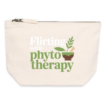 Herbalist Flirting With Phytotherapy Professional  - Canvas Zip Pouch 12 x 13 cm - nature - Front