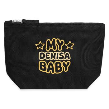 Dire Denisa - Pochette zippée en toile 12 x 13 cm - noir - Devant