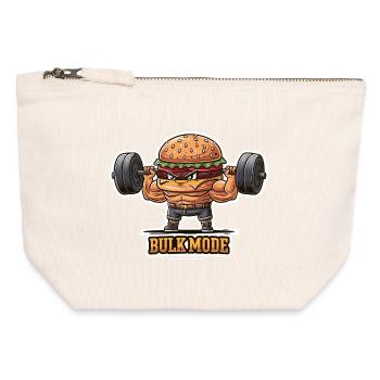 Lustiges Gym Burger Shirt für Männer Bodybuilding - Canvas Reißverschluss-Täschchen (12 x 13 cm) - Naturweiß - Vorne