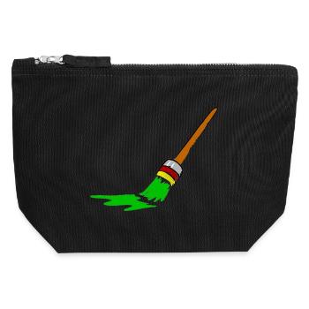 Urban Graffiti Pinsel Design - Canvas Reißverschluss-Täschchen (12 x 13 cm) - Schwarz - Vorne