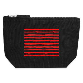 Red, design and contemporary -Kook Art - Canvas Zip Pouch 12 x 13 cm - black - Front