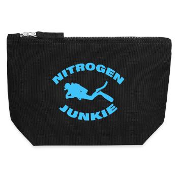 NITROGEN JUNKIE - Canvas Reißverschluss-Täschchen (12 x 13 cm) - Schwarz - Vorne