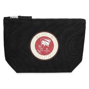 Vintage Label Wingfoilen - Canvas Reißverschluss-Täschchen (12 x 13 cm) - Schwarz - Vorne