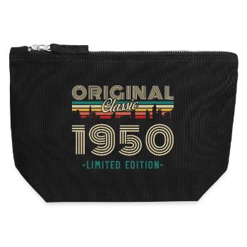 1950er Jahre Vintage Retro Geburtstagsgeschenk - Canvas Reißverschluss-Täschchen (12 x 13 cm) - Schwarz - Vorne