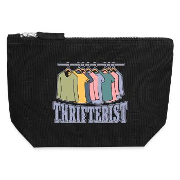 Thrift Shopper Thrifterist Thrift Store - Canvas Zip Pouch 12 x 13 cm - black - Front
