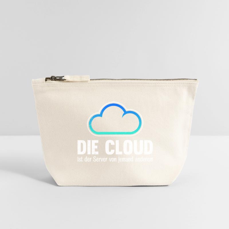 Coder THE CLOUD IS SOMEONE ELSE'S SERVER Canvas Zip Pouch 12 x 13 cm