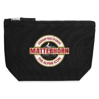 Matterhorn – Legendäre alpine Ikone Europas - Canvas Reißverschluss-Täschchen (12 x 13 cm) - Schwarz - Vorne