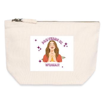 Proverbs 31 Woman Faith Glow - Canvas Zip Pouch 12 x 13 cm - nature - Front