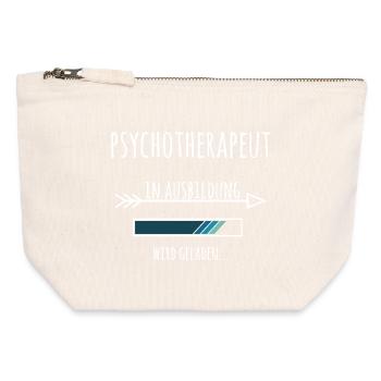 Formation de psychothérapeute Études en psychologie - Pochette zippée en toile 12 x 13 cm - blanc naturel - Devant