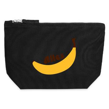 alles banane - Canvas Reißverschluss-Täschchen (12 x 13 cm) - Schwarz - Vorne