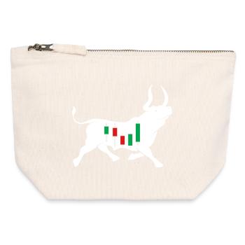 Bulletins d’actions - Pochette zippée en toile 12 x 13 cm - blanc naturel - Devant