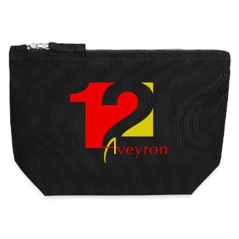 Aveyron - Canvas Zip Pouch 12 x 13 cm - black - Front
