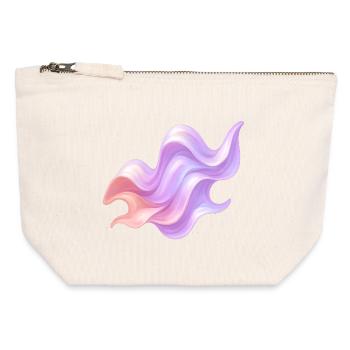 Liquid Waves - Canvas Reißverschluss-Täschchen (12 x 13 cm) - Naturweiß - Vorne