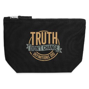  Truth Didn't Change Definitions Did | Bold - Canvas Reißverschluss-Täschchen (12 x 13 cm) - Schwarz - Vorne