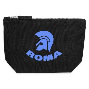 Roma - Canvas Zip Pouch 12 x 13 cm - black - Front