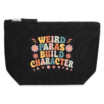 Weird Paras Build Charakter Paraprofessionelle Gans - Canvas Reißverschluss-Täschchen (12 x 13 cm) - Schwarz - Vorne