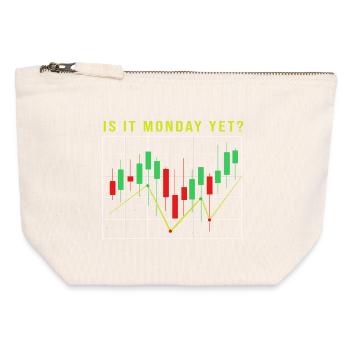 Stocks Finance Money Trading Bitcoin Capital - Canvas Zip Pouch 12 x 13 cm - nature - Front