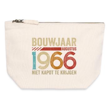 Bouwjaar augustus 1966 niet kapot te krijgen - Canvas Zip Pouch 12 x 13 cm - nature - Front