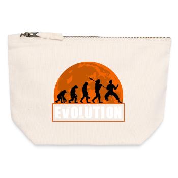Entwicklung des Man Karate Martial Arts Dojo Coach - Canvas Reißverschluss-Täschchen (12 x 13 cm) - Naturweiß - Vorne