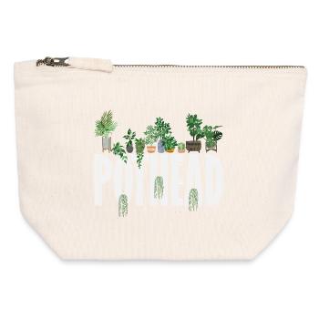 Amoureux des plantes Jardiniers Jardinage - Pochette zippée en toile 12 x 13 cm - blanc naturel - Devant