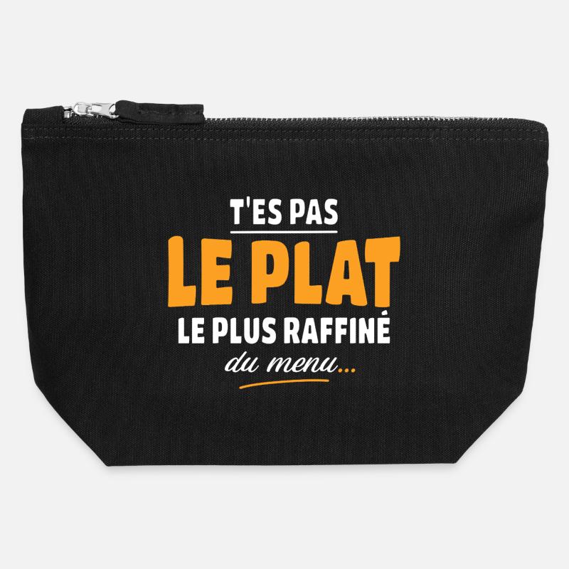 You're not the most refined dish on the menu - Canvas Zip Pouch 12 x 13 cm - black