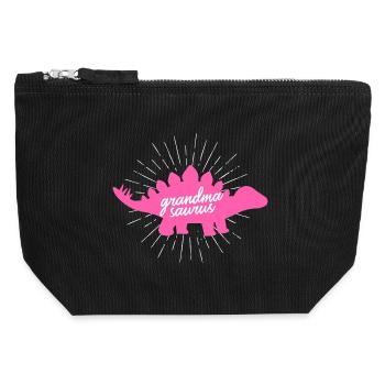 Grandmasaure Brachiosaurus : design drôle de dinosaure - Pochette zippée en toile 12 x 13 cm - noir - Devant